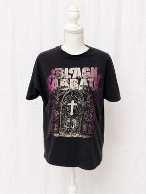 Black Sabbath Graphic Short Sleeve Tee - Black with Purple Accents